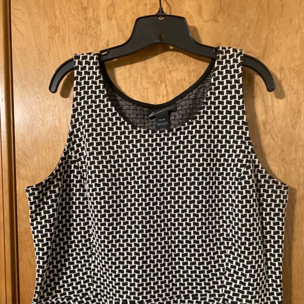 Cute Black and White Checked Peplum Blouse